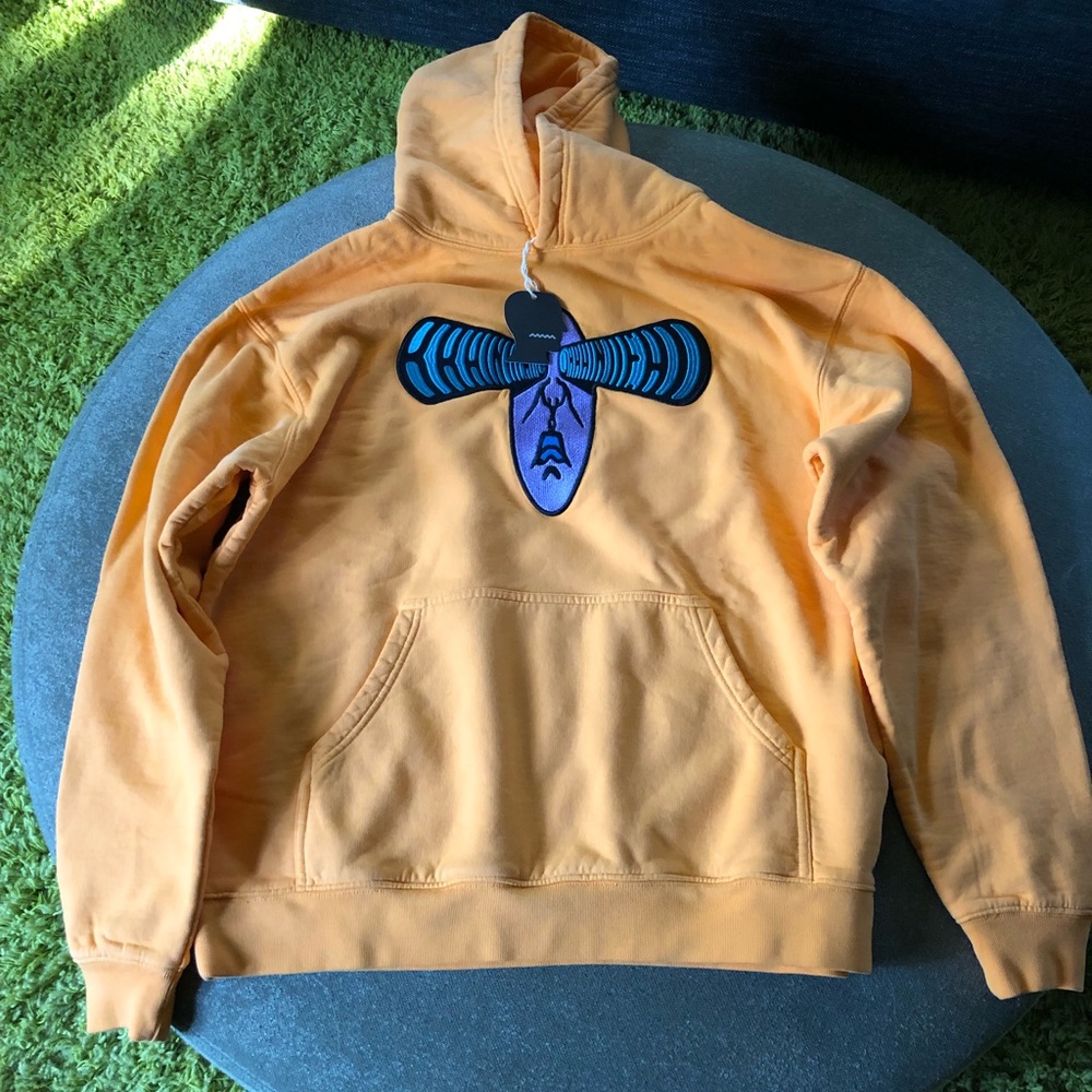 Brain Dead Orange Pullover Hoodie